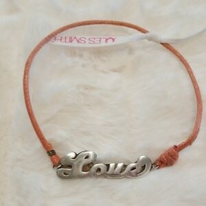 JULES SMITH // silver love thick string bracelet